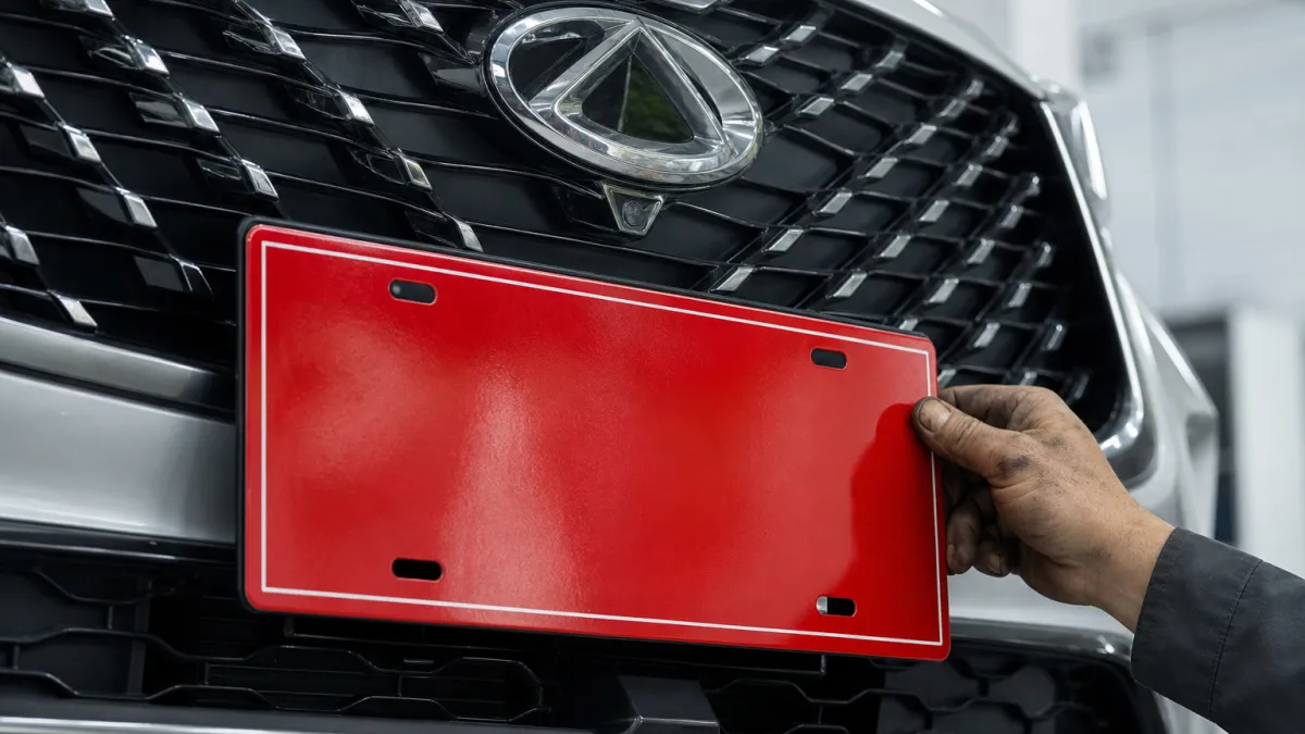 Plaque rouge voiture : règles, prix et validité en 2026