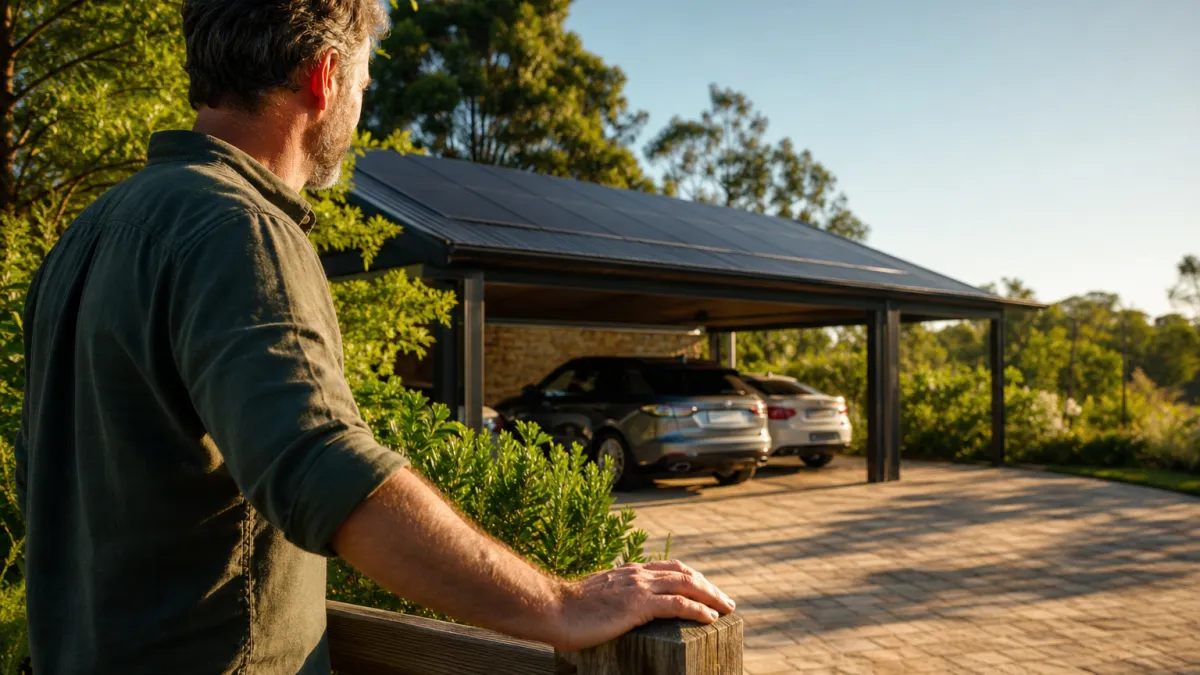 Carport solaire 2 voitures : guide et prix actualisés 2026